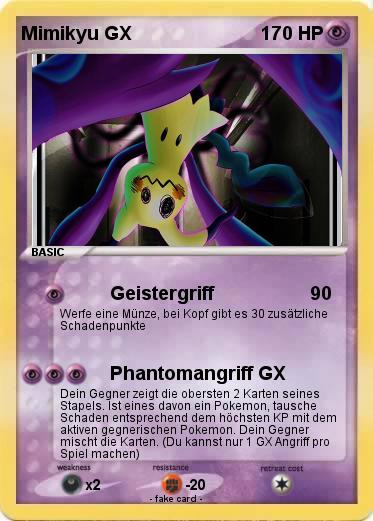 Pokemon Mimikyu GX