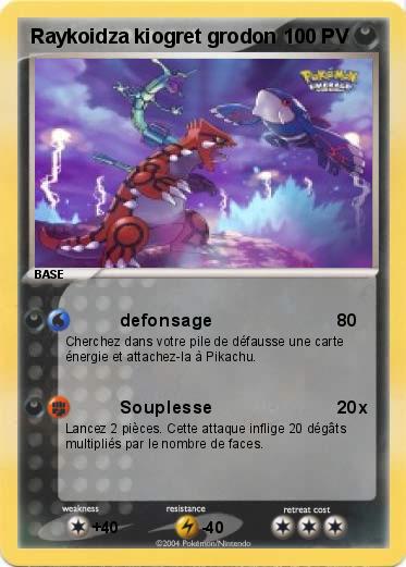Pokemon Raykoidza kiogret grodon 