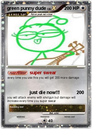 Pokemon green punny dude