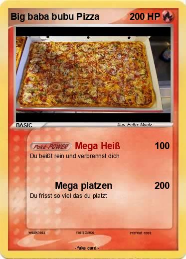 Pokemon Big baba bubu Pizza