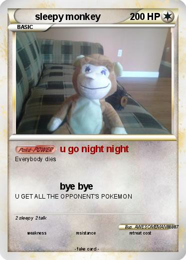 Pokemon sleepy monkey