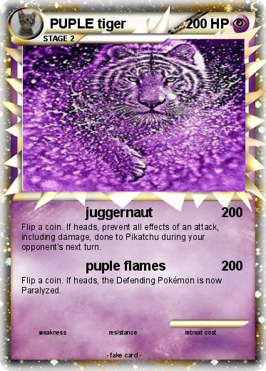 Pokemon PUPLE tiger