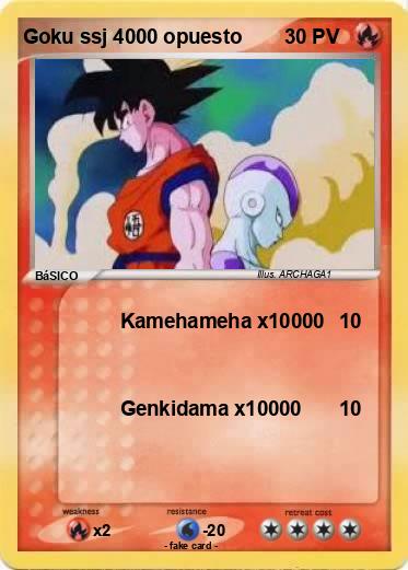 Pokemon Goku ssj 4000 opuesto