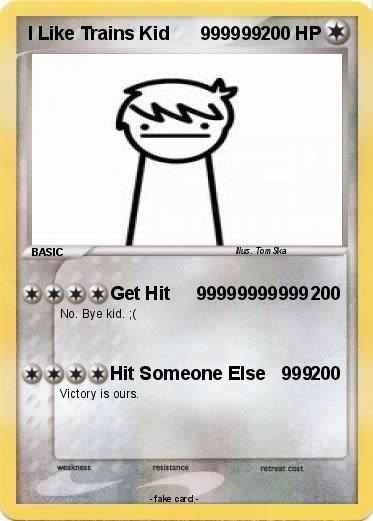 Pokemon I Like Trains Kid      999999