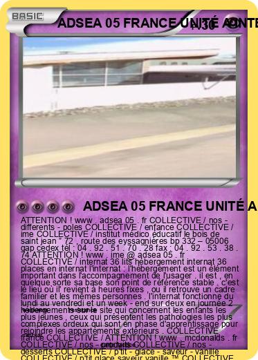 Pokemon ADSEA 05 FRANCE UNITÉ A INTERNAT FRANCE IME FRANCE