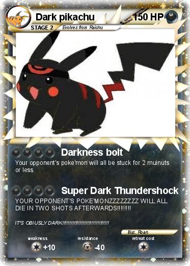 Pokemon Dark pikachu