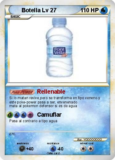 Pokemon Botella Lv 27