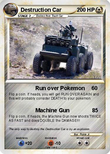 Pokemon Destruction Car