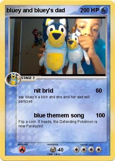 Pokemon bluey and bluey's dad