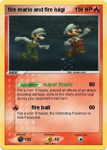 Pokemon fire mario and fire luigi