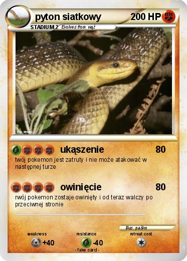 Pokemon pyton siatkowy