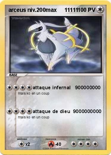 Pokemon arceus niv.200max     11111          