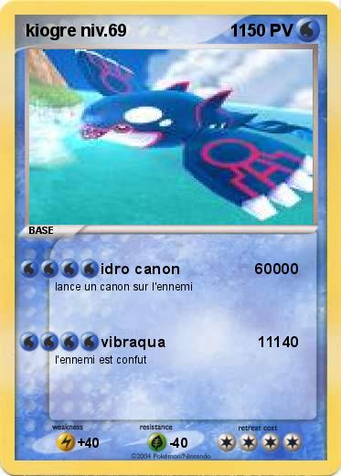 Pokemon kiogre niv.69                      1