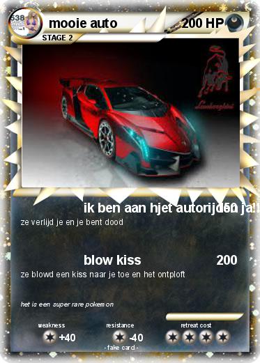 Pokemon mooie auto