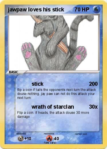 Pokemon jawpaw loves his stick