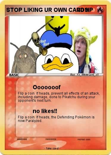 Pokemon STOP LIKING UR OWN CARDS