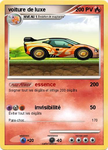 Pokemon voiture de luxe