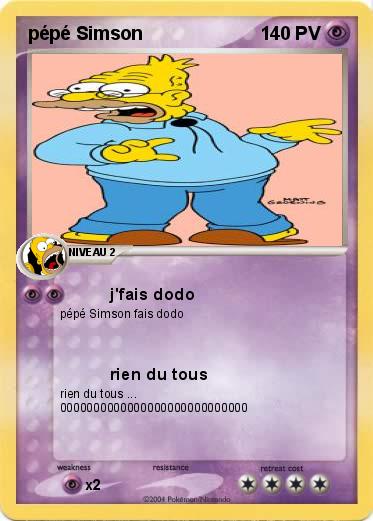 Pokemon pépé Simson