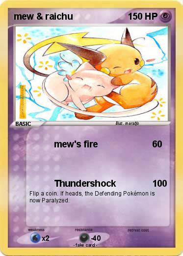 Pokemon mew & raichu