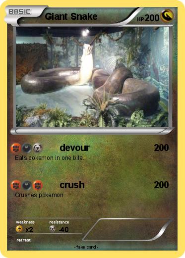 Pokemon Giant Snake