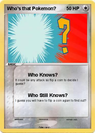 Pokemon Who's that Pokemon?