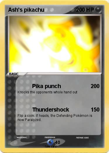 Pokemon Ash's pikachu