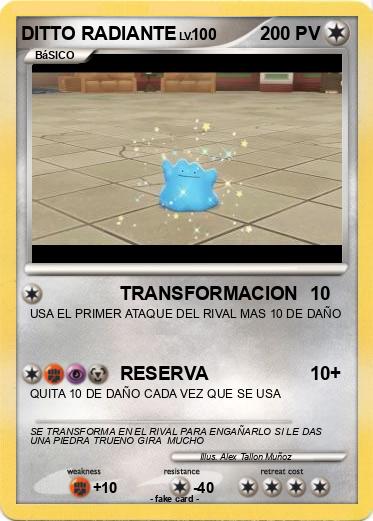 Pokemon DITTO RADIANTE