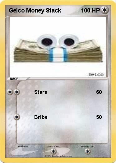 Pokemon Geico Money Stack