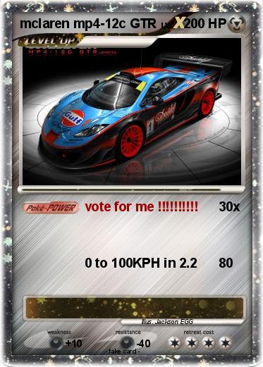 Pokemon mclaren mp4-12c GTR