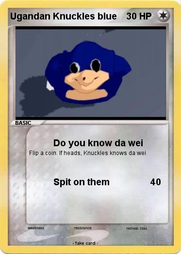 Pokemon Ugandan Knuckles blue