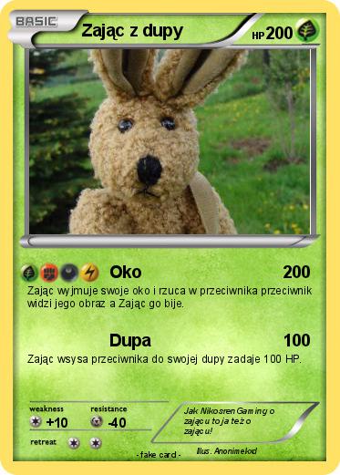 Pokemon Zając z dupy