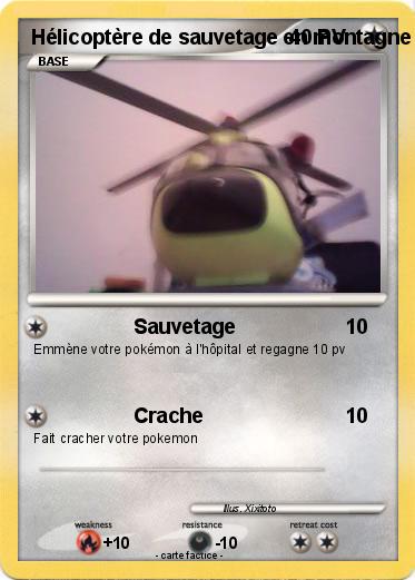 Pokemon Hélicoptère de sauvetage en montagne