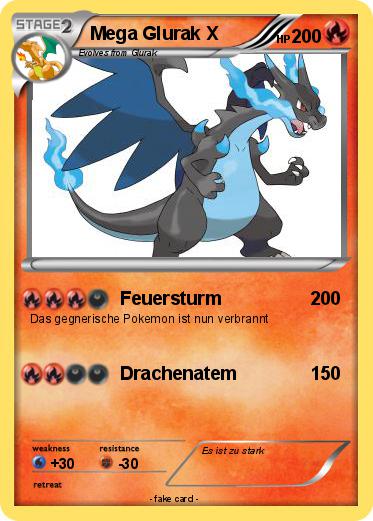 Pokemon Mega Glurak X