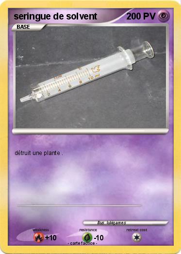 Pokemon seringue de solvent