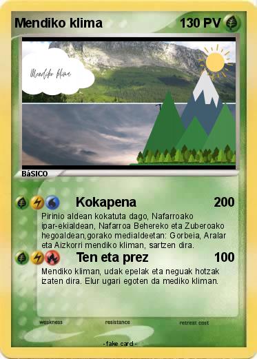 Pokemon Mendiko klima