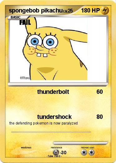 Pokemon spongebob pikachu