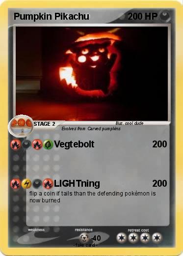 Pokemon Pumpkin Pikachu