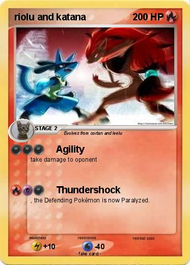 Pokemon riolu and katana