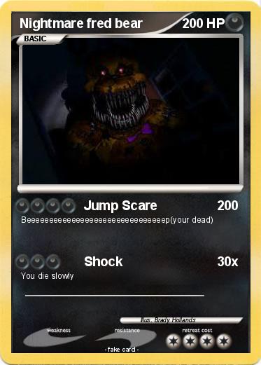 Pokemon Nightmare fred bear