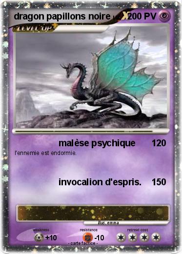 Pokemon dragon papillons noire