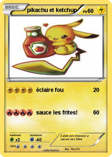 Pokemon pikachu et ketchup