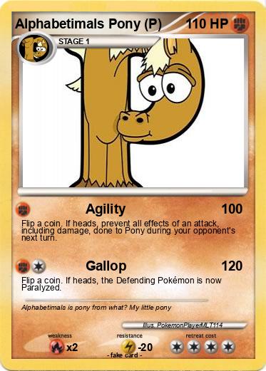 Pokemon Alphabetimals Pony (P)