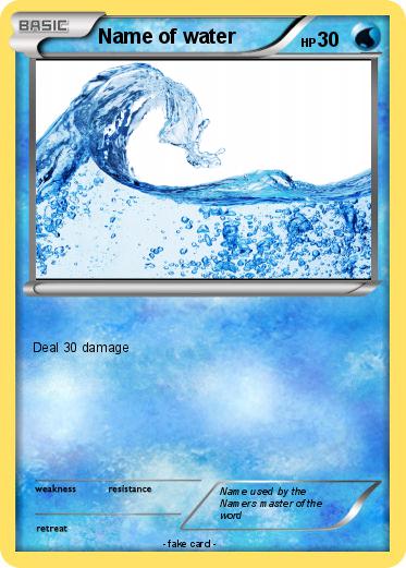 Pokemon Name of water