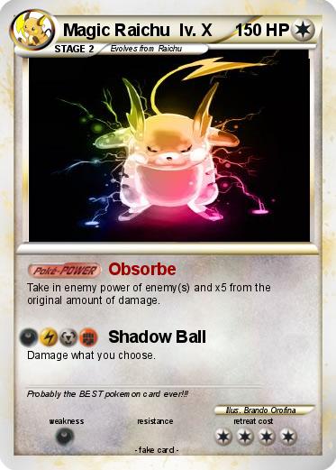 Pokemon Magic Raichu  lv. X