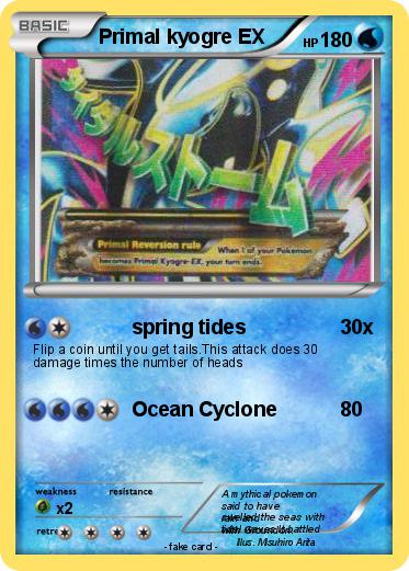 Pokemon Primal kyogre EX