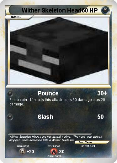 Pokemon Wither Skeleton Head