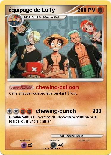 Pokemon équipage de Luffy