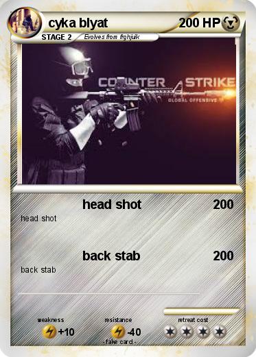 Pokémon cyka blyat 1 1 - head shot - My Pokemon Card