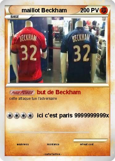 Pokemon maillot Beckham