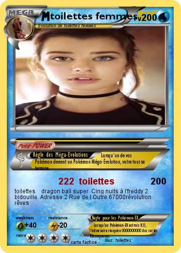 Pokemon toilettes femmes
